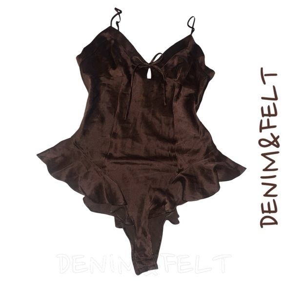 SKIMS Silk Teddy/ Lingerie | Color: Cocoa | NEW/NWT🤎🧸🤎🐻🤎 - Picture 3 of 12